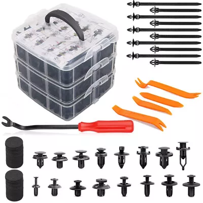 635Pcs Car Retainers Clips Screws Fasteners Bolts Nuts Removal Tool Assortment • $28.88