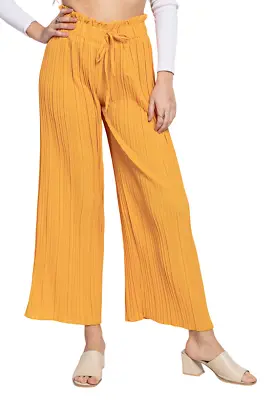 Ladies Pleated Trousers Wide Leg Pants Holiday Harem Pleated Baggy Trousers • $6.21