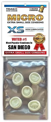 San Diego SMALL MINI CONDOMS - Gag Joke Xmas Stocking Stuffer Bachelor Party • $3.99
