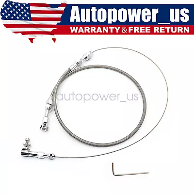 24inch Stainless Steel Throttle Cable For 1986-1993 Ford Mustang 302 5.0L • $20