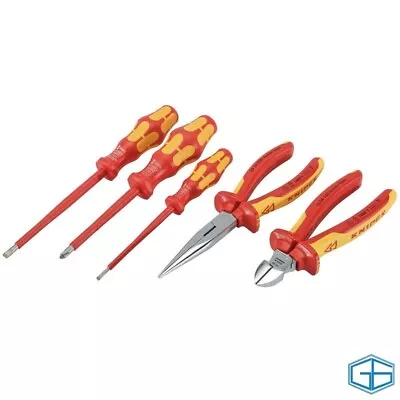 Knipex 00 20 13 5 Piece Vde Fully Insulated Screwdriver And Pliers Set 43692 • £68.99