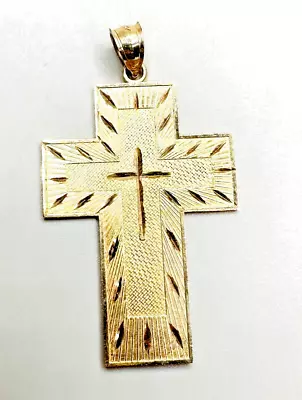 Vintage Michael Anthony 10k Yellow Gold Lord's Prayer Cross Religious Pendant • $399.95