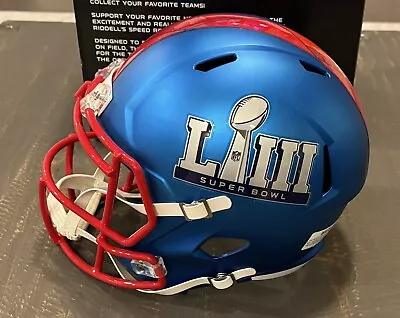 Super Bowl LIII 53 ATL Riddell Authentic Full Size Speed Helmet Patriots Rams • $150