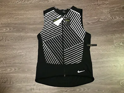 Nike Aeroloft Flash Zip Running Vest Jacket Packable Reflective $215 859208-010 • $255.26