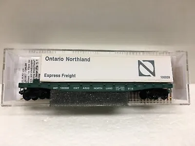 N Scale Micro Trains MTL 045 00 430 Ontario Northland 100339 Flat Car W/Load • $40