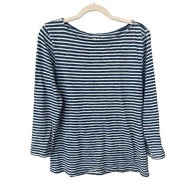 J. Crew Stripe Painter Tee Women XL Cotton Relaxed Summer Nautical Coastal Retro • $19.99