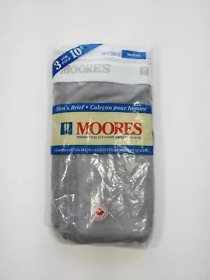 Vintage Moores Gray 50/50 Men's Brief Underwear FOTL Size M - NEW OLD STOCK • $32.77