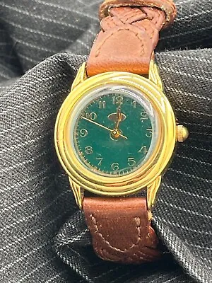 Guess Women's 26mm Gold Tone Green Dial 1994 Watch Vintage Pre-Owned Running • $15.39