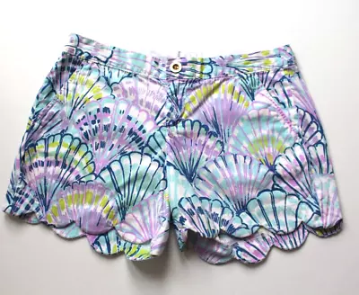 Lilly Pulitzer Women’s Buttercup Shorts Scalloped Size 4 Shell Shorts • $17.99