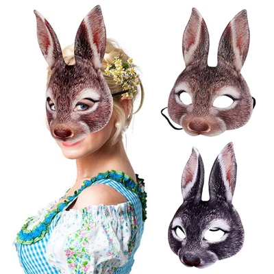 £4.24 • Buy Halloween Prop Half Face Mask Masquerade Masks 3d Animal Mask Halloween Masks
