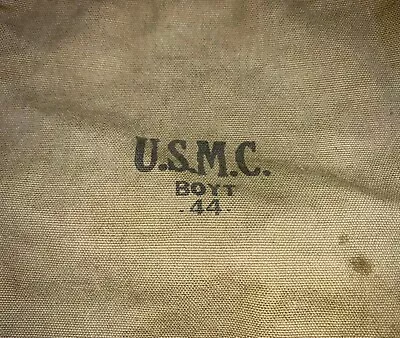 WWII USMC 782 Knapsack BOYT 1944 Named Marine Corps. • $40