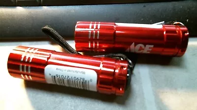 ACE 3468535 9-LED Bulb Flashlight Lot Of 2 Red FREE SHIPPING • $10