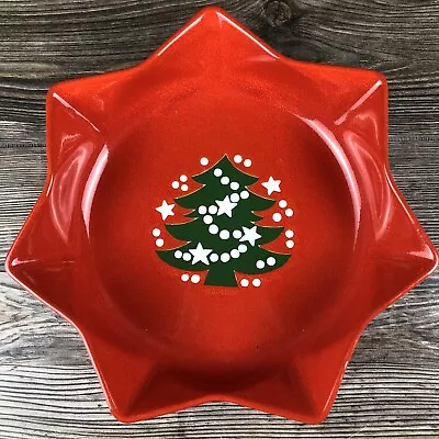 Vintage Waechtersbach Germany Christmas Tree Ceramic Plate Tray Bowl • $19.99