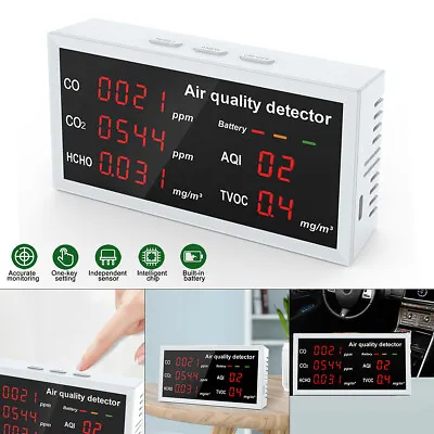 $25.65 • Buy 5 In1 Carbon Dioxide Detector Air Quality Monitor Digital CO2 Meter Air Analyzer