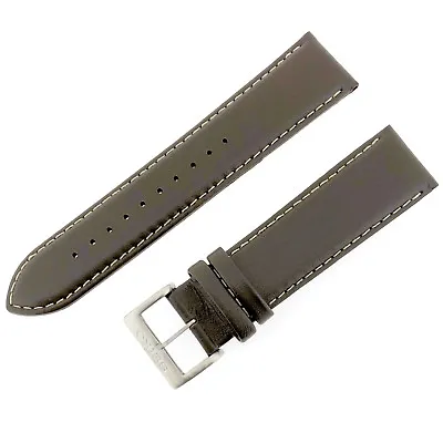 SEIKO Leather Strap Brown Black 22mm 24mm Original Watch Band  With Spring Bars • £52.07