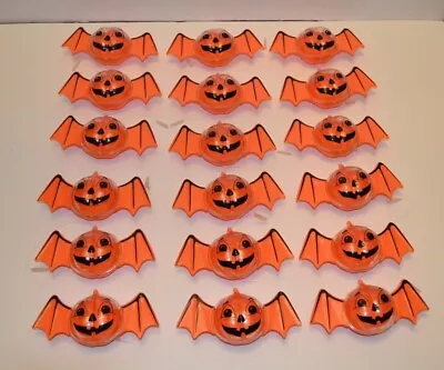 Vintage Sun Hill Pumpkin Bat Candy Container Halloween Plastic Jack O Lantern • $35