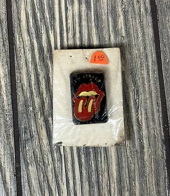 Vintage 80s Rolling Stones Tongue I'm Stoned Enamel Pin Button Badge 1 1/8” • $65.99