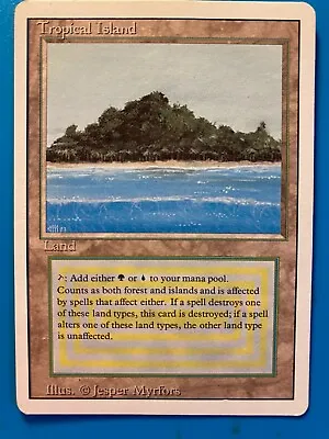 MTG 1x Tropical Island Revised OLD SCHOOL Magic The Gathering Card X1 MP • $450