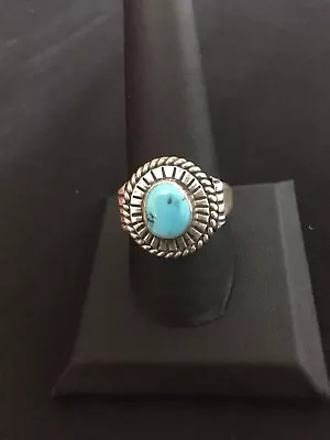 Vintage Sterling Silver Natural Turquoise Ring • $98.75