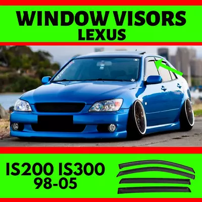 Weathershields FOR Lexus IS200 IS300 XE10 Altezza Side Window Sun Visors (98-05) • $79.99