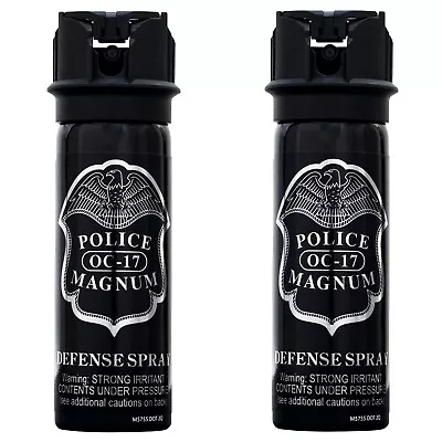 2 Pack POLICE MAGNUM 3oz Stream FlipTop Pepper Spray Defense Security Protection • $17.99