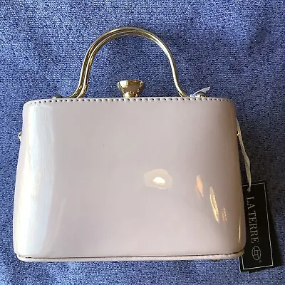LA TERRE Women’s Handbag Purse Small Mauve W/Gold Vegan Leather NWT • $19.99
