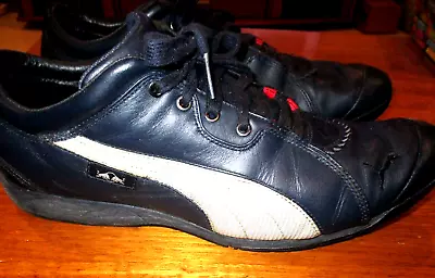 $37.46 • Buy Puma Rbr Red Bull Racing Blue Leather Motorpsort Sneakers Shoes  10 - 11  Vgc