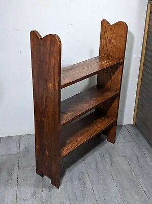 Antique Mission Arts & Crafts Rustic Oak Wood Bookcase Bookshelf Display Shelf • $315