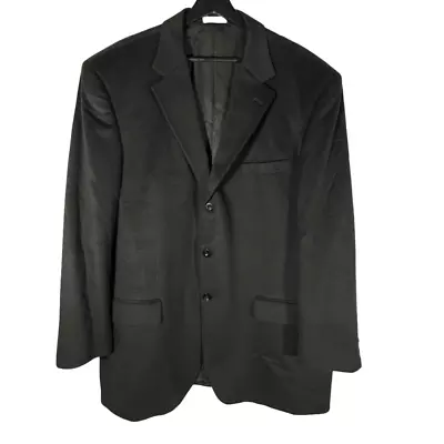 Black Cashmere Suit Jacket Loro Piana Mens Blazer SFI Jacobsons Vintage • $74.99