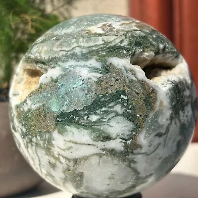 1.48LB Natural Moss Agate Ball Quartz Crystal Sphere Reiki Meditation Decoration • $8.50