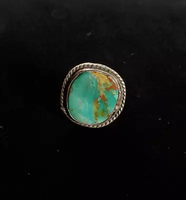 Vintage Native American Turquoise Ring Women Size 9 Sterling Silver Tested • $41