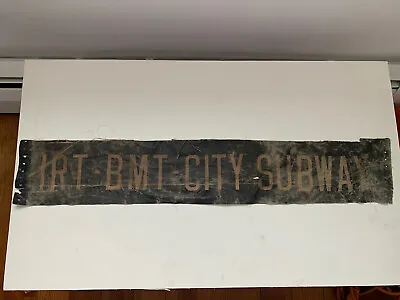 Ny Nyc Primitive Bus Roll Sign Irt Bmt City Subway Vintage Transit Urban Decor • $374.95