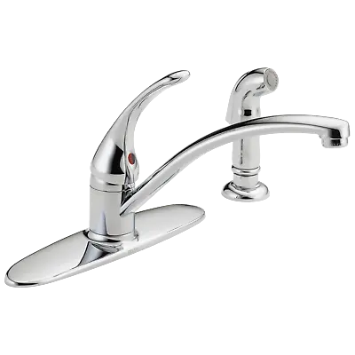 Delta Foundations Kitchen Faucet With Spray In Chrome-Certified Refurbished • $41.40