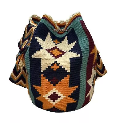 Wayuu Mochila Columbia Bag Orange Maroon Tan Teal • $63.99