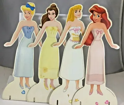  Lot Of Four Disney Cardboard Magnetic Dolls And 12 Two Sided Gowns 2005 • $15.85