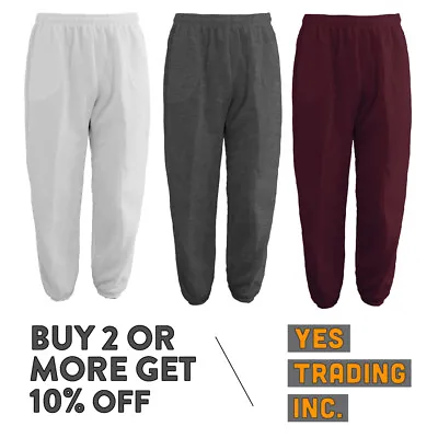 Mens Womens Unisex Plain Sweatpants 3 Pocket Casual Joggers Fleece Pants Gym • $16.50