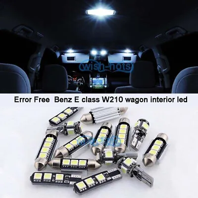 19Pcs White Interior LED Light Kit For 95-01 Mercedes Benz E Class W210 Wagon M • $14.70