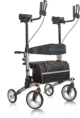 $99.97 • Buy OEM ELENKER Upright Walker Stand Up Rollator Tall Rolling Walking Medical Aid