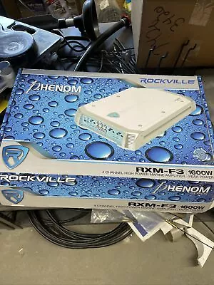 Rockville Phenom Series RXM – F3 1600 W  4-channel High-power Marine Amplifier • $110