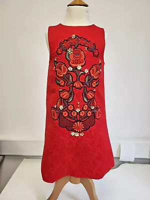 Dolce & Gabbana Dress D&G Red Applique 8 Years T2750 R6016 • £14.99