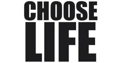 Choose Life 80s Fancy Dress Logo Iron On Tee T-shirt Transfer A5 • £2.39