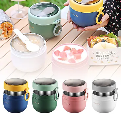 $15.78 • Buy 600ml Lunch Box Thermos Food Flask Stainless Steel Insulated Jar Container DM