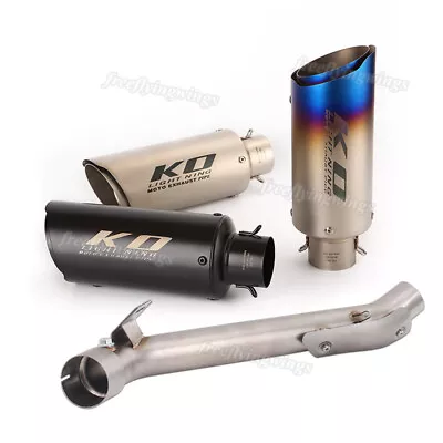 For Suzuki GSXR1000 07-08 Motorcycle Exhaust Mid Pipe Slip-on Muffler Tip System • $154.38