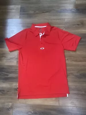 Oakley Golf Polo Hydrolix Regular Fit Red Short Sleeve Men's Size Medium • $16.97