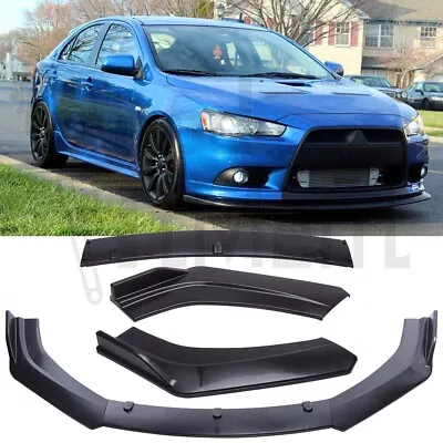 $129.41 • Buy 3Pc Front Bumper Lip Splitter Spoiler Body Kit For Mitsubishi Lancer CJ CY CF CE