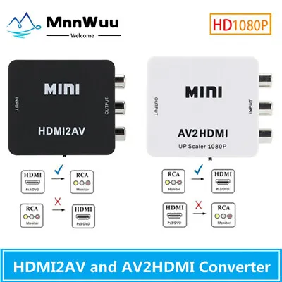 $5.55 • Buy HDMI To AV 3 RCA Adapter Converter Cable CVBS Composite 1080P Video Audio For TV