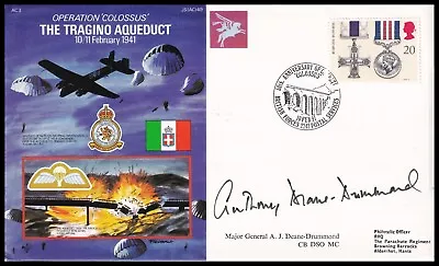 Major General A.J. DEANE-DRUMMOND CB DSO MC* Signed Operation Colossus RAF Cover • £12.99
