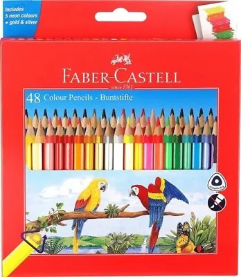Faber-Castell 48 Triangular Colour Pencils Free Delivery • $40.99