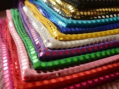 £0.99 • Buy 6mm Sequin Shiny Sparkly Material Nylon Polyester Fabric Fancy Dress