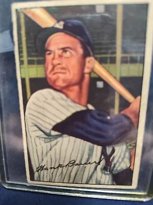 1952 Bowman Baseball Card Hank Bauer #65 New York Yankees EX  • $17